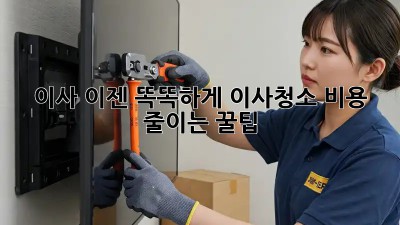 이사, 이젠 똑똑하게! 이사청소 비용 줄이는 꿀팁