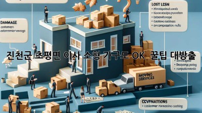 진천군 초평면 이사, 소형 가구도 OK! 🚚💨 꿀팁 대방출!