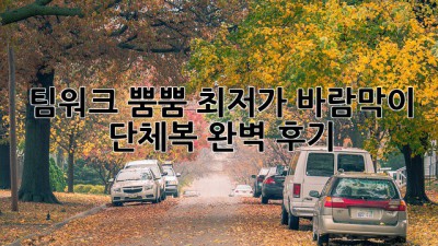 팀워크 뿜뿜! 최저가 바람막이 단체복 완벽 후기
